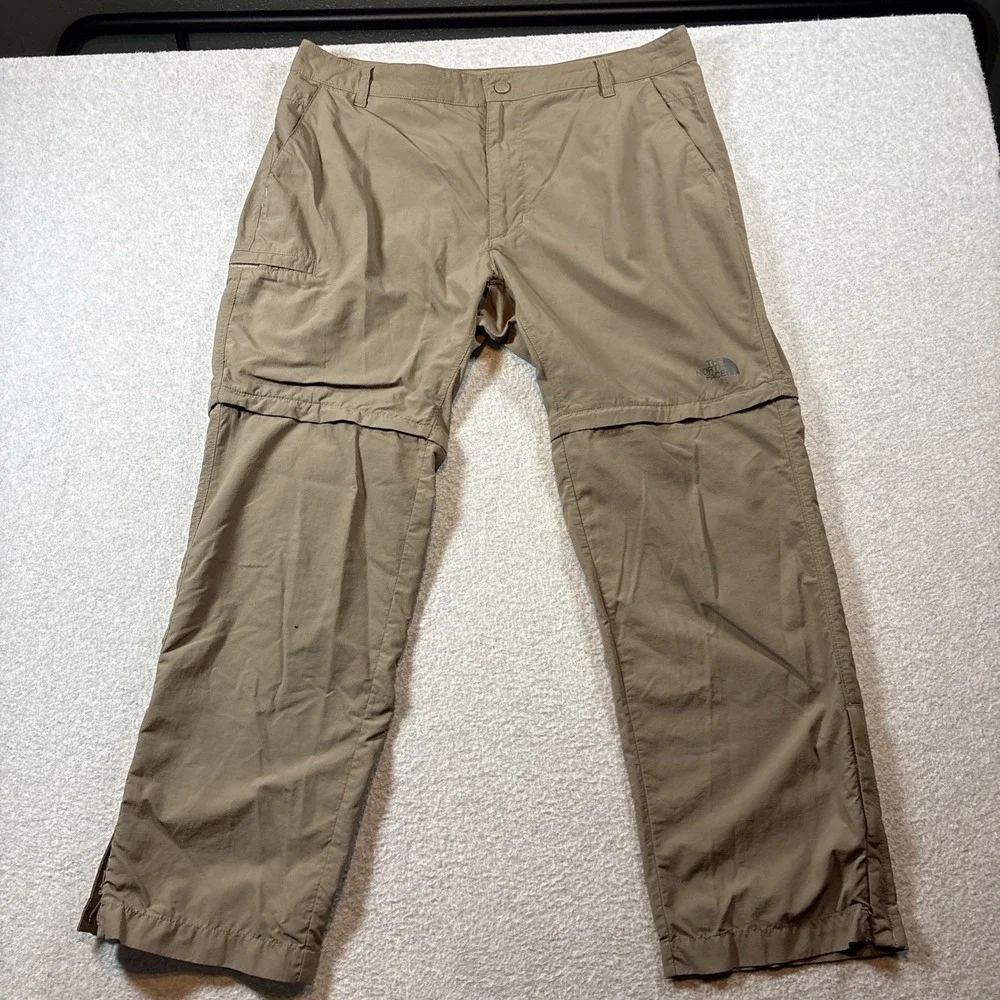 The North Face Pants Mens 38 (38x30)Brown Convertible Zip Off Hiking (Tiny Hole)